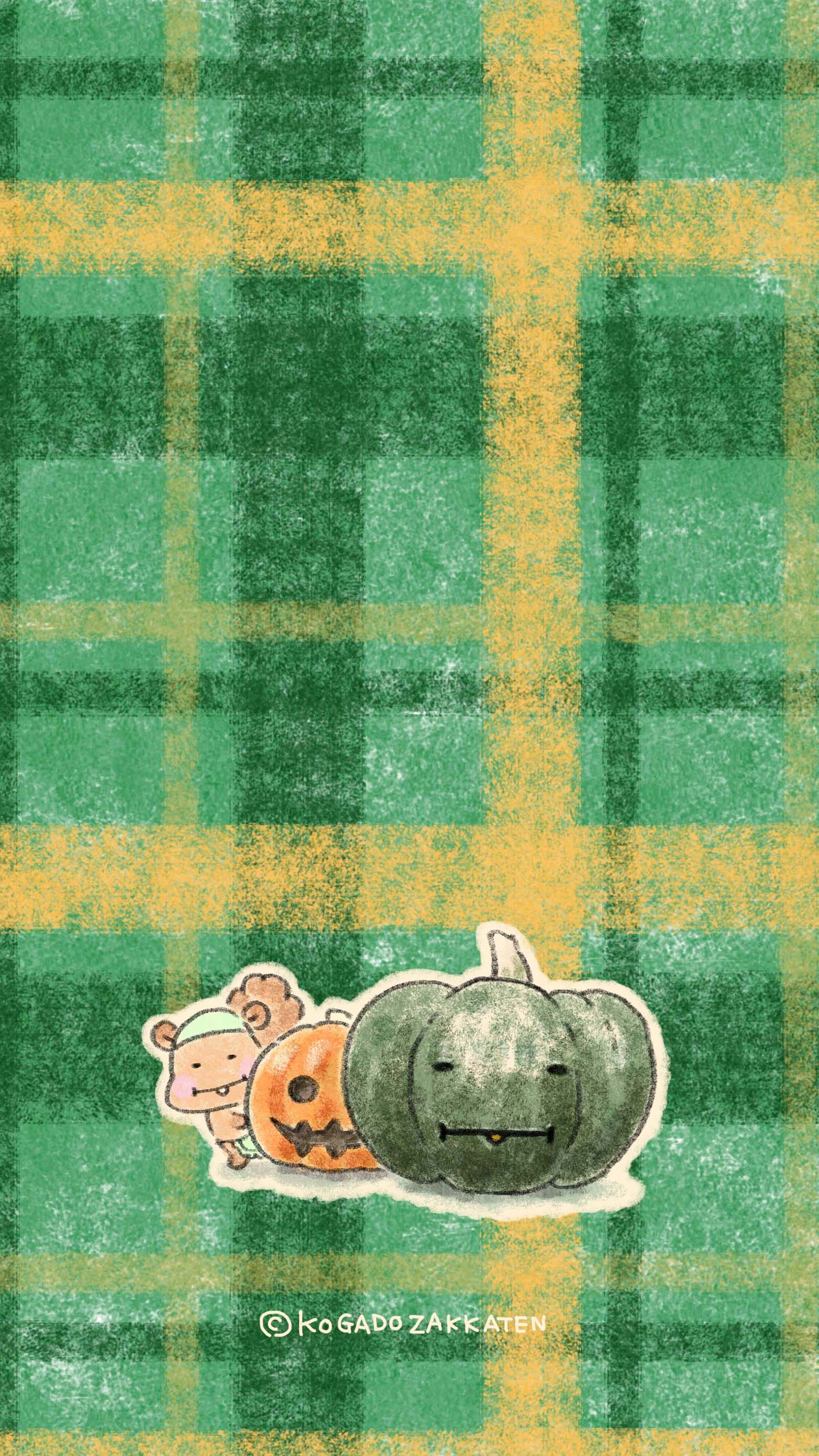 季節の壁紙　かぼちゃ　縦長